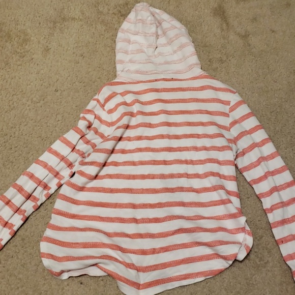 Pink and white stiped hoodie - Picture 2 of 3